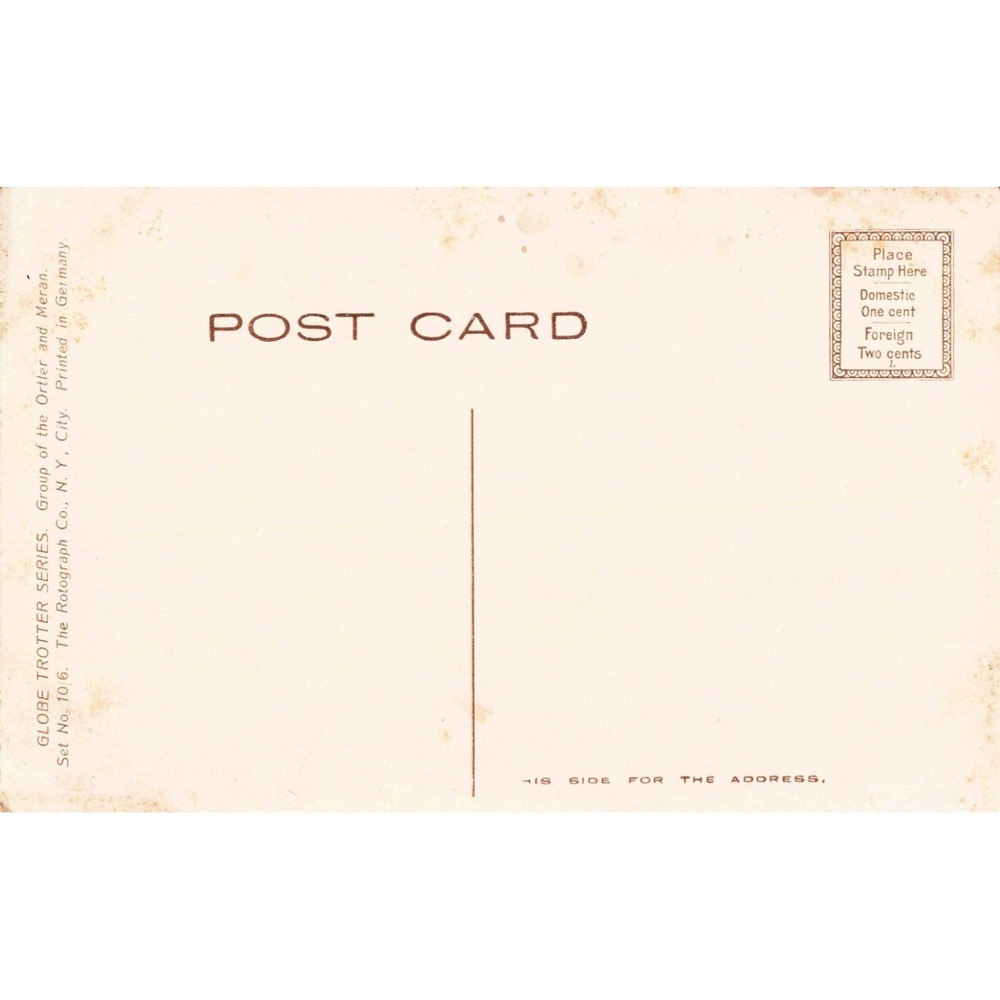 Vintage Meran Italy Postcard Globe Trotter Series Rotograph Co Kuechelberg View - Picture 2 of 2